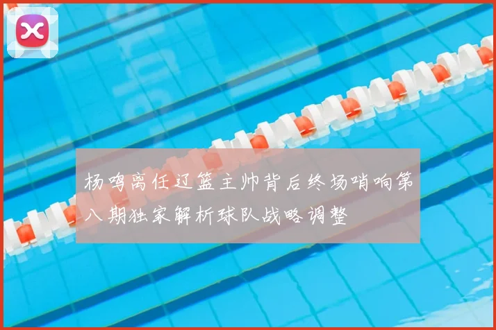 杨鸣离任辽篮主帅背后终场哨响第八期独家解析球队战略调整